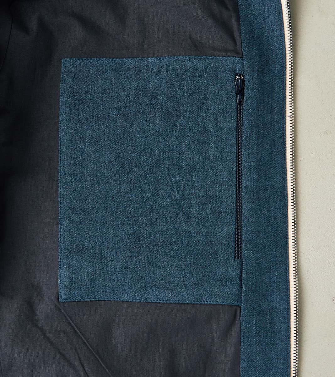 Belgium Linen & Wool Student Jacket - Prussian Blue