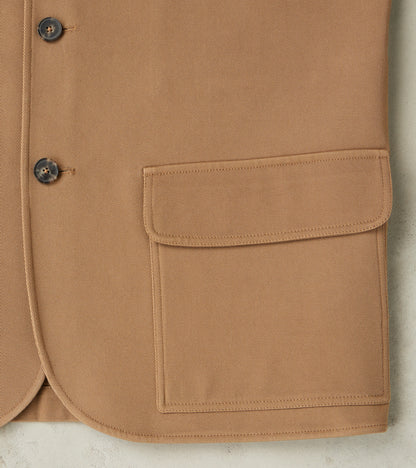 Natural Plant Dyed Italian Twill Geography Teacher Jacket - Coffee