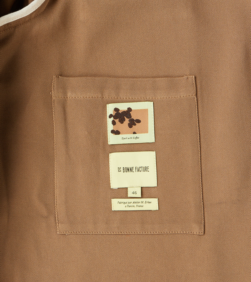 Natural Plant Dyed Italian Twill Geography Teacher Jacket - Coffee