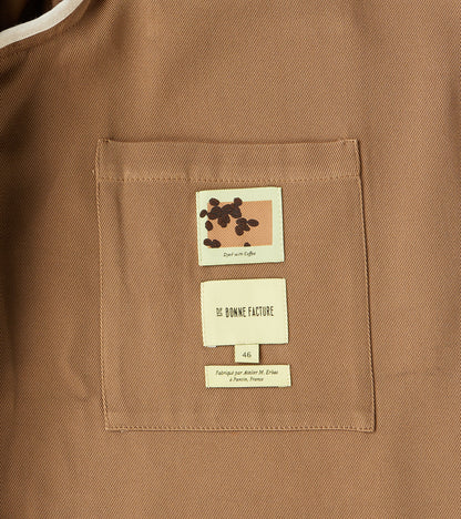 Natural Plant Dyed Italian Twill Geography Teacher Jacket - Coffee