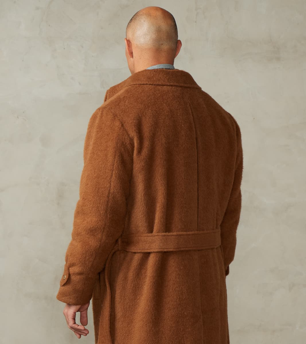 Italian Wool Alpaca Mohair Cloth Overcoat - Pecan
