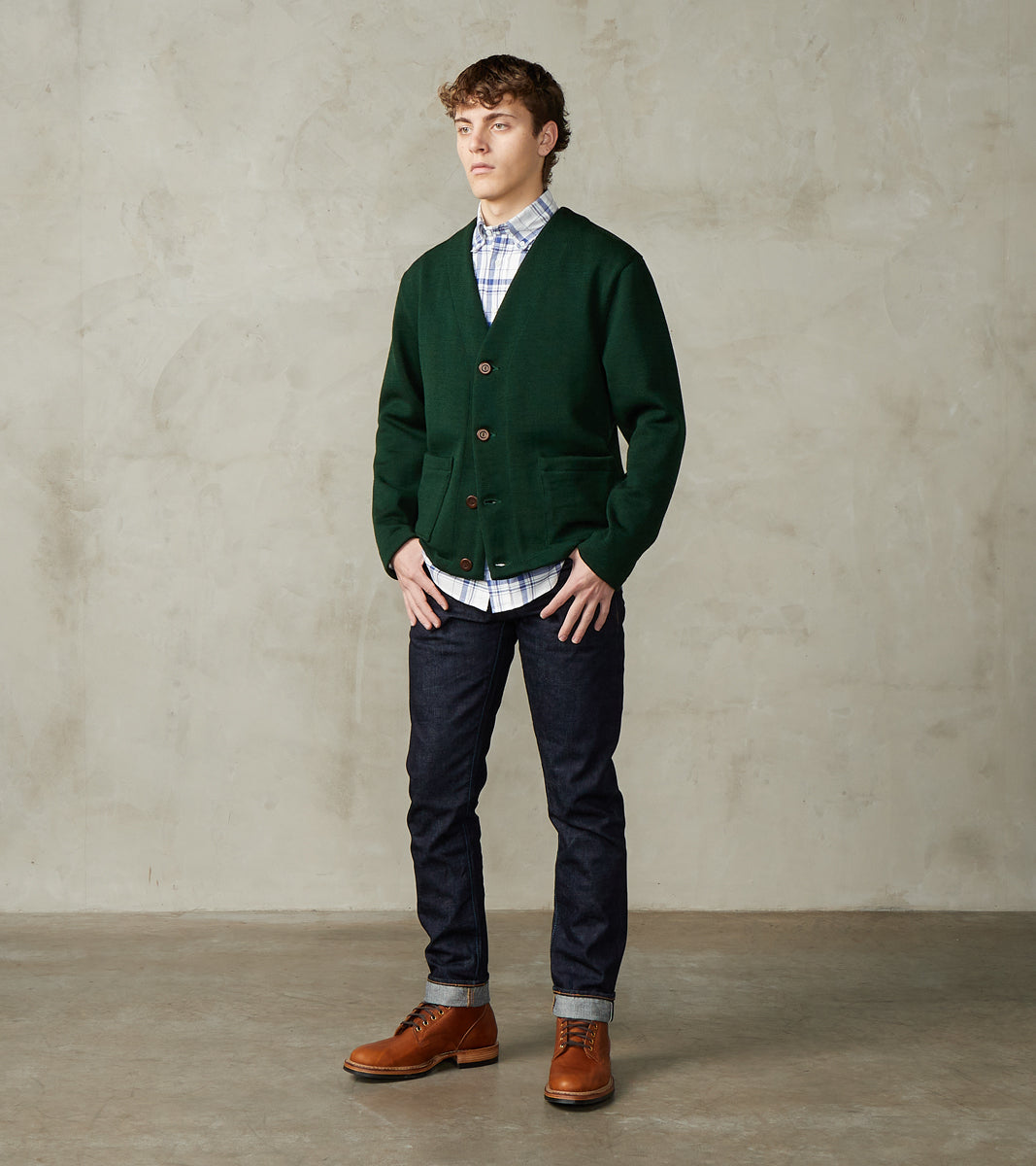 Casual Cardigan - Pine
