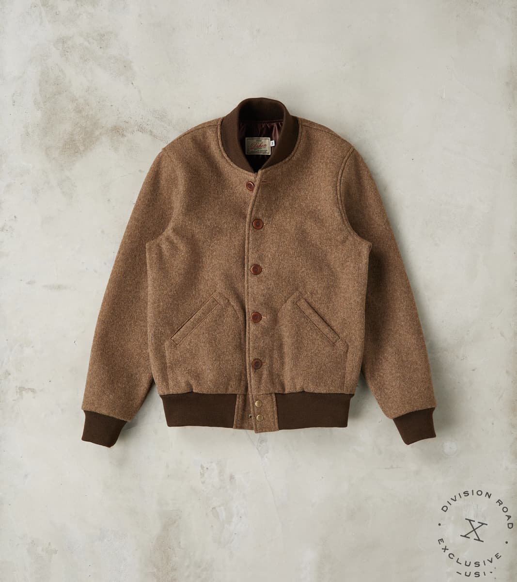 Dehen 1920 x Division Road Pilot Club Jacket - Fox Brothers® Great Coat Cloth - K…