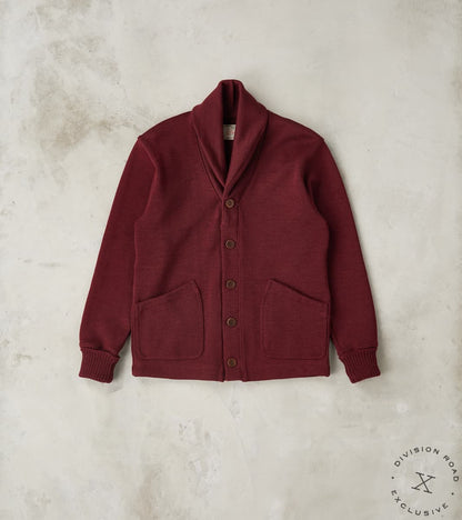 Dehen 1920 x Division Road Shawl Cardigan - Burgundy