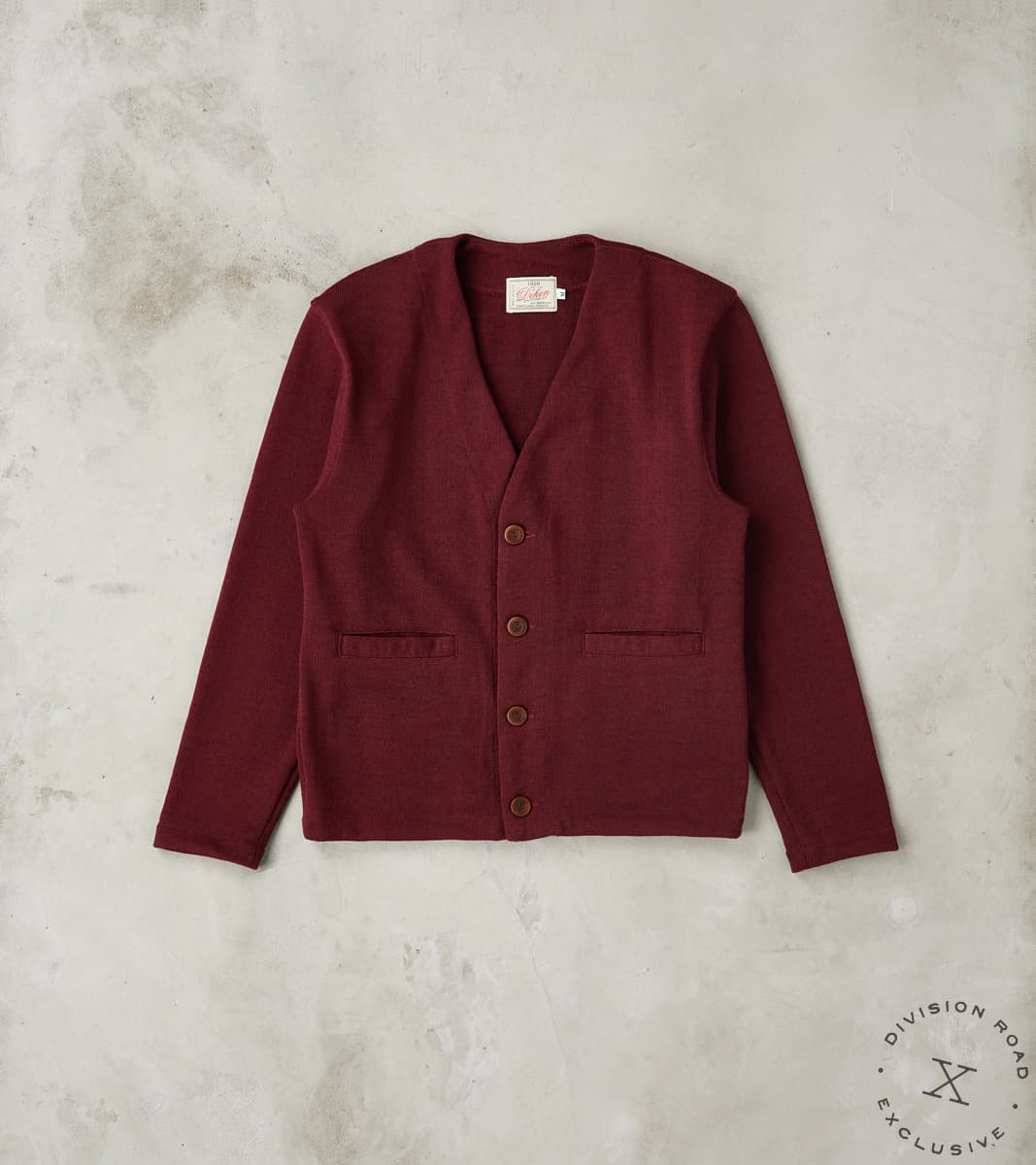 Dehen 1920 x Division Road Spring Slouchy Cardigan - Burgundy