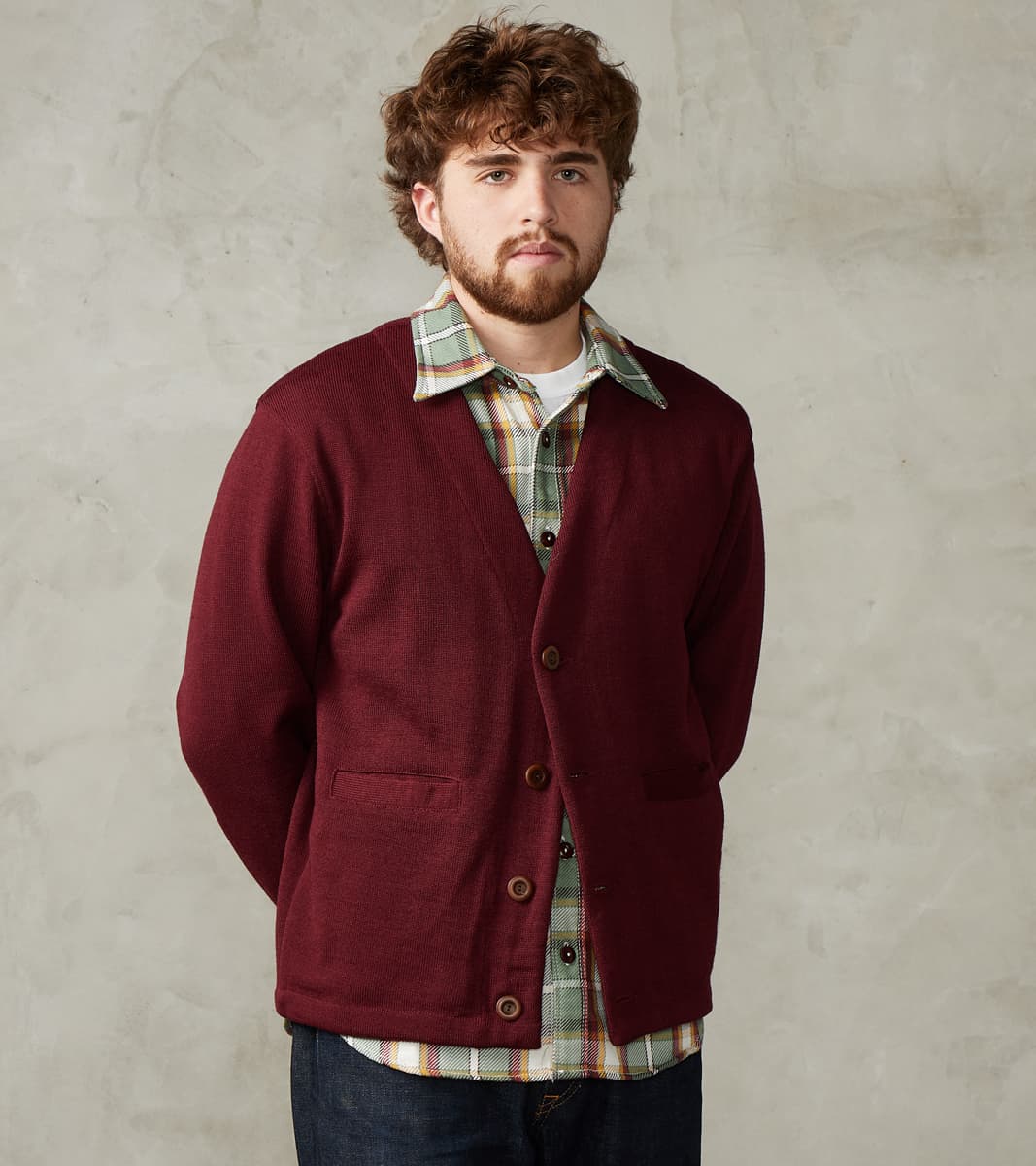 Spring Slouchy Cardigan - Burgundy