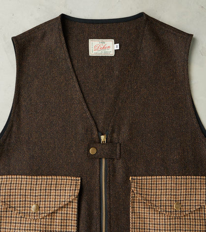 Cargo Vest - Moon Chocolate Herringbone & Fox Harvest Houndstooth