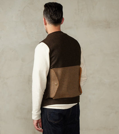 Cargo Vest - Moon Chocolate Herringbone & Fox Harvest Houndstooth