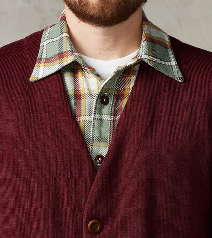 Spring Slouchy Cardigan - Burgundy