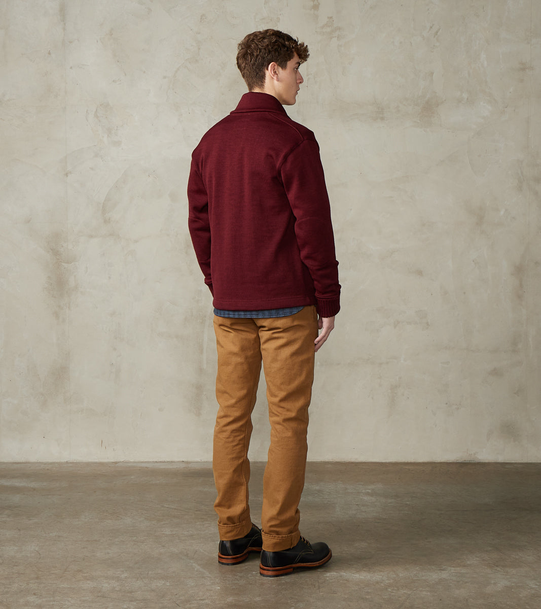 Shawl Cardigan - Burgundy