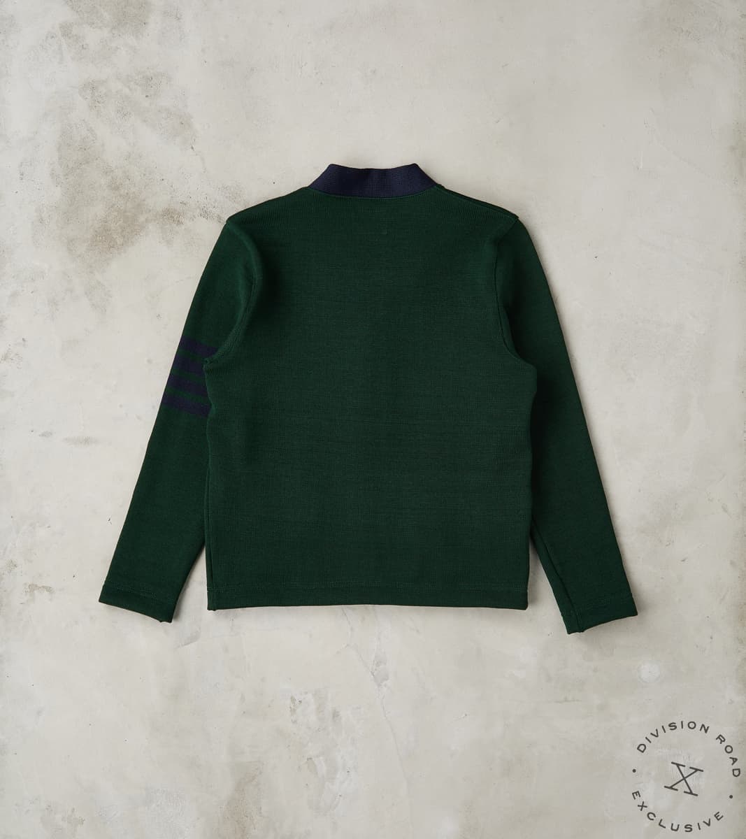Barrister Cardigan - Pine & Navy