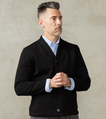 Dehen 1920 x Division Road Barrister Cardigan - Black