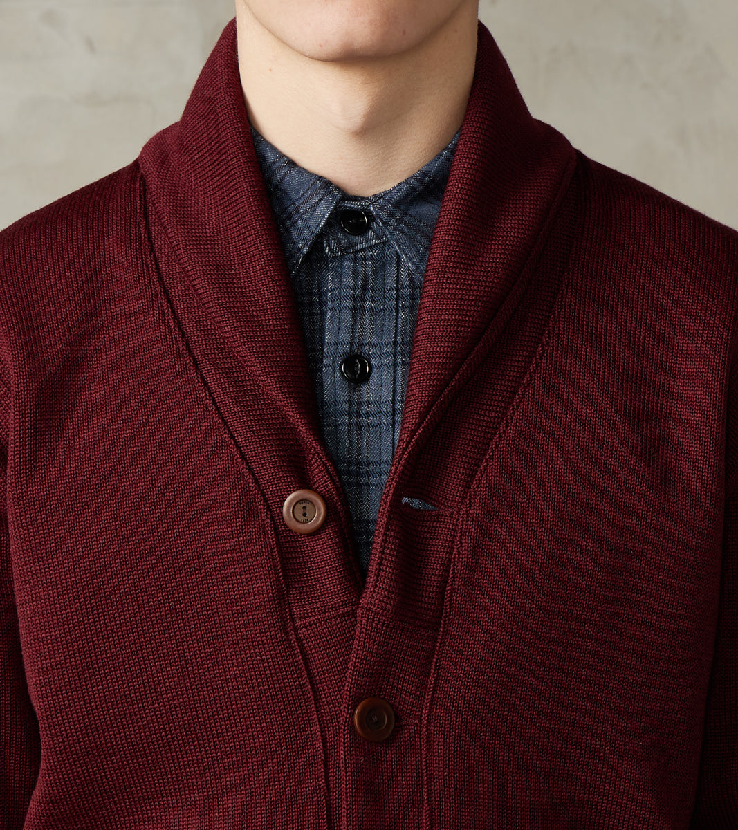 Shawl Cardigan - Burgundy