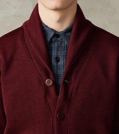 Shawl Cardigan - Burgundy