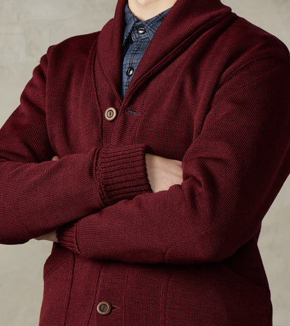 Shawl Cardigan - Burgundy