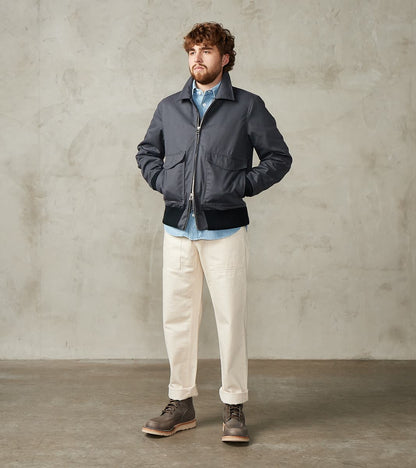 Carrier Jacket - 12oz H.Stevensons® Dry Waxed Herringbone - Slate
