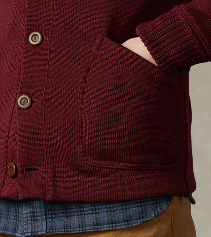 Shawl Cardigan - Burgundy