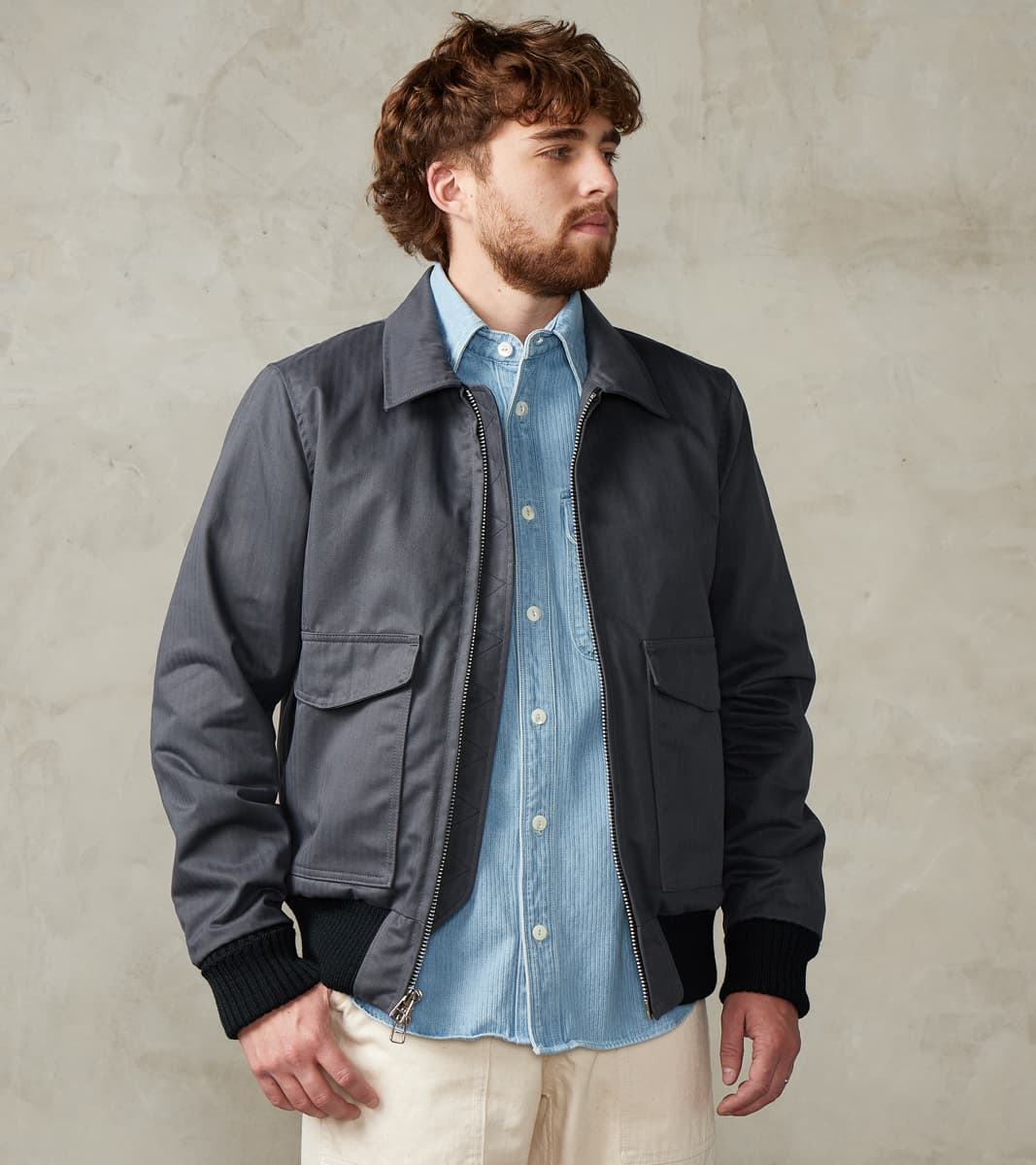 Dehen 1920 x Division Road Carrier Jacket - 12oz H.Stevensons® Dry Waxed Herringb…