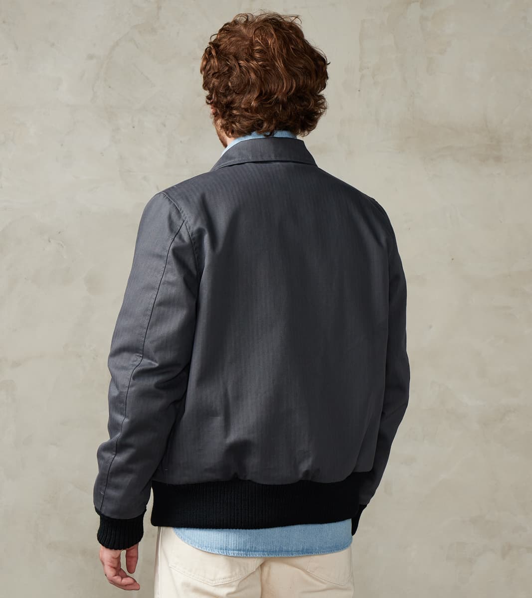 Carrier Jacket - 12oz H.Stevensons® Dry Waxed Herringbone - Slate