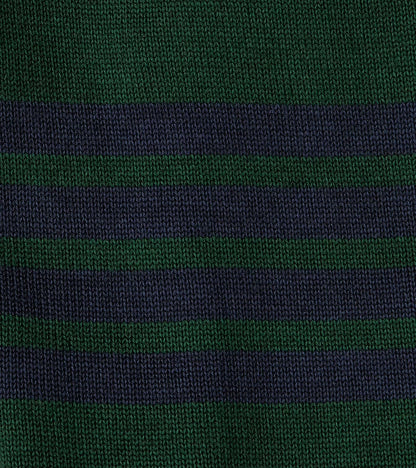 Barrister Cardigan - Pine & Navy