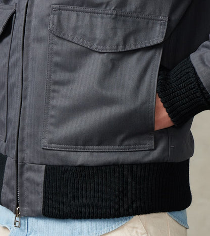 Carrier Jacket - 12oz H.Stevensons® Dry Waxed Herringbone - Slate