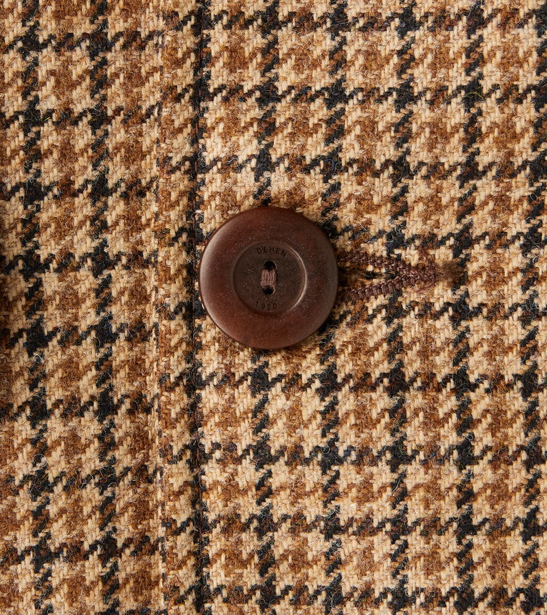 Harrison Jacket - Fox Brothers® Flannel - Harvest Houndstooth Check Twill