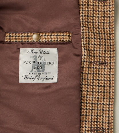 Harrison Jacket - Fox Brothers® Flannel - Harvest Houndstooth Check Twill
