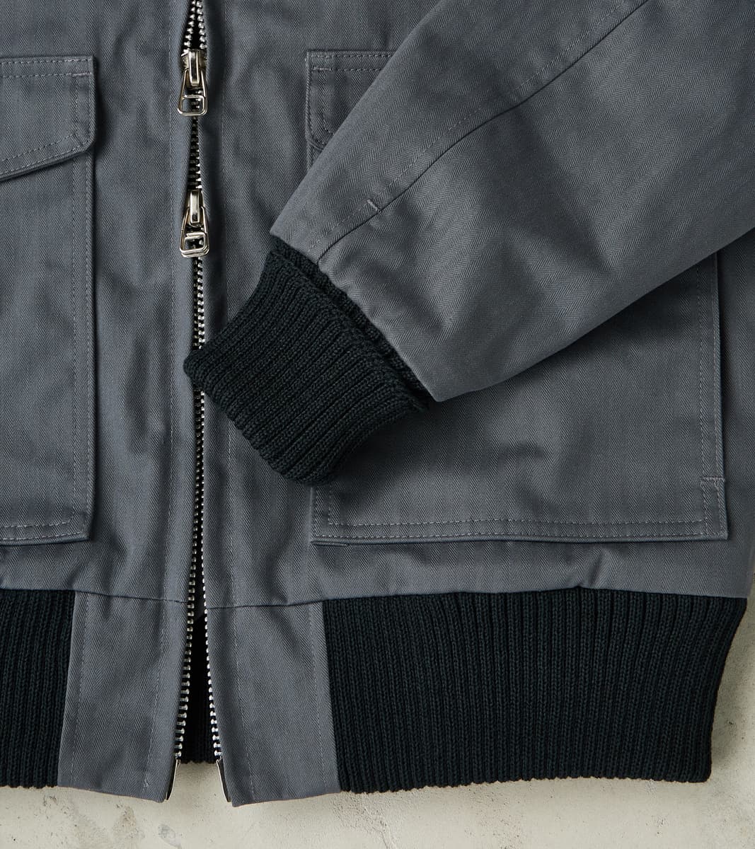 Carrier Jacket - 12oz H.Stevensons® Dry Waxed Herringbone - Slate
