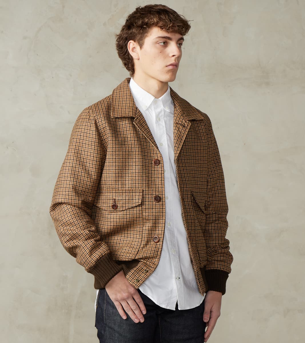 Dehen 1920 x Division Road Harrison Jacket - Fox Brothers® Flannel - Harvest Houn…