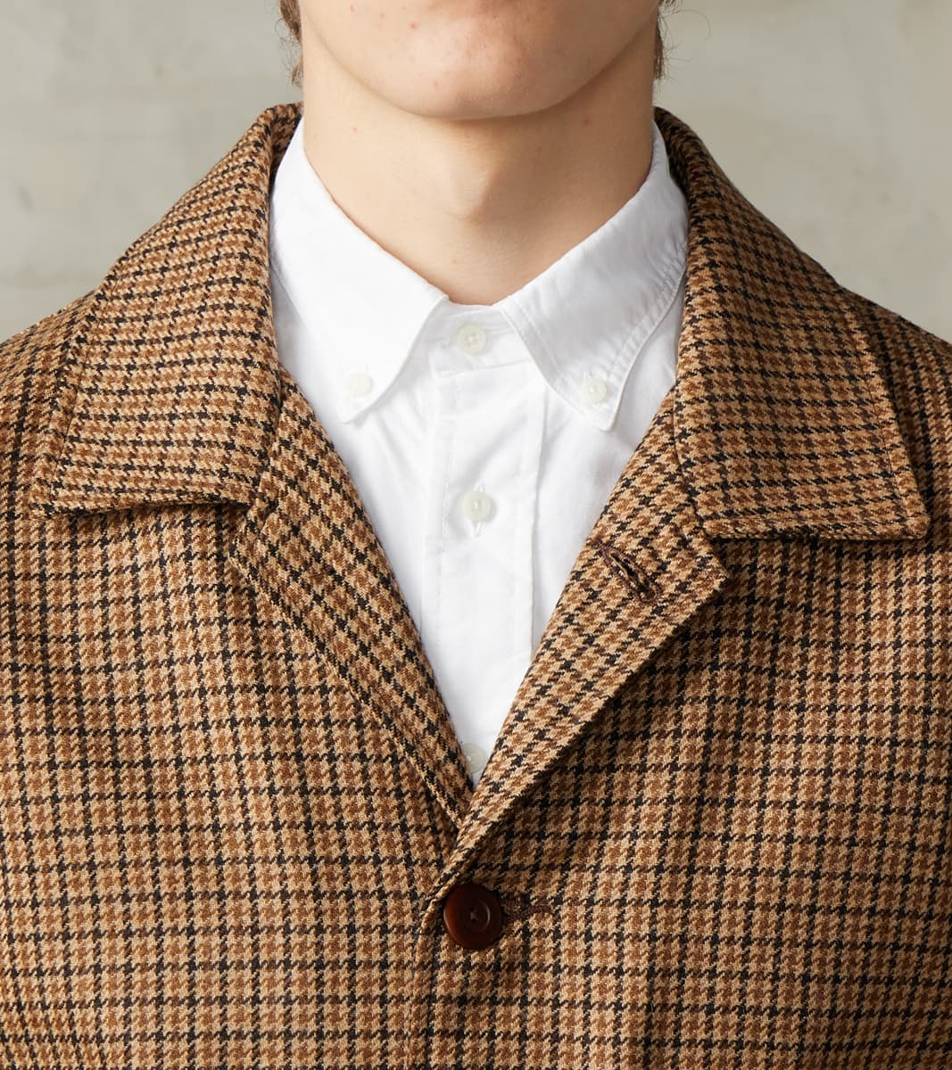 Harrison Jacket - Fox Brothers® Flannel - Harvest Houndstooth Check Twill
