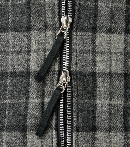 Flyers Club Bomber - Fox Brothers® Tweed - Slate Grey Check