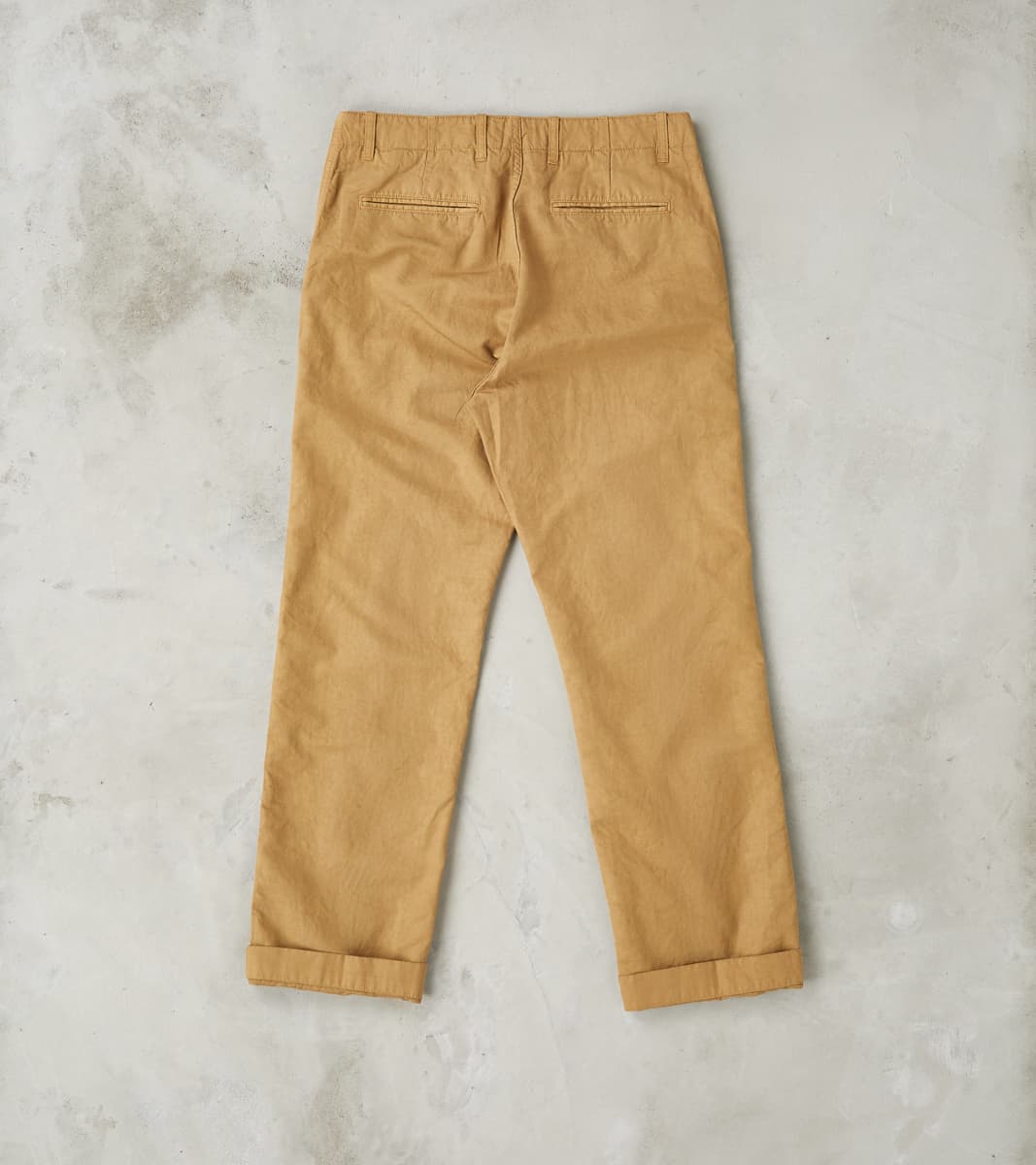 Axel 071 Chino Pant - Classic Tapered - Khaki Cotton Linen Canvas