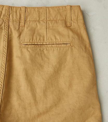 Axel 071 Chino Pant - Classic Tapered - Khaki Cotton Linen Canvas