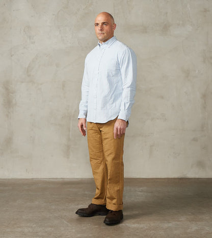 Axel 071 Chino Pant - Classic Tapered - Khaki Cotton Linen Canvas