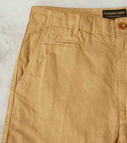 Axel 071 Chino Pant - Classic Tapered - Khaki Cotton Linen Canvas