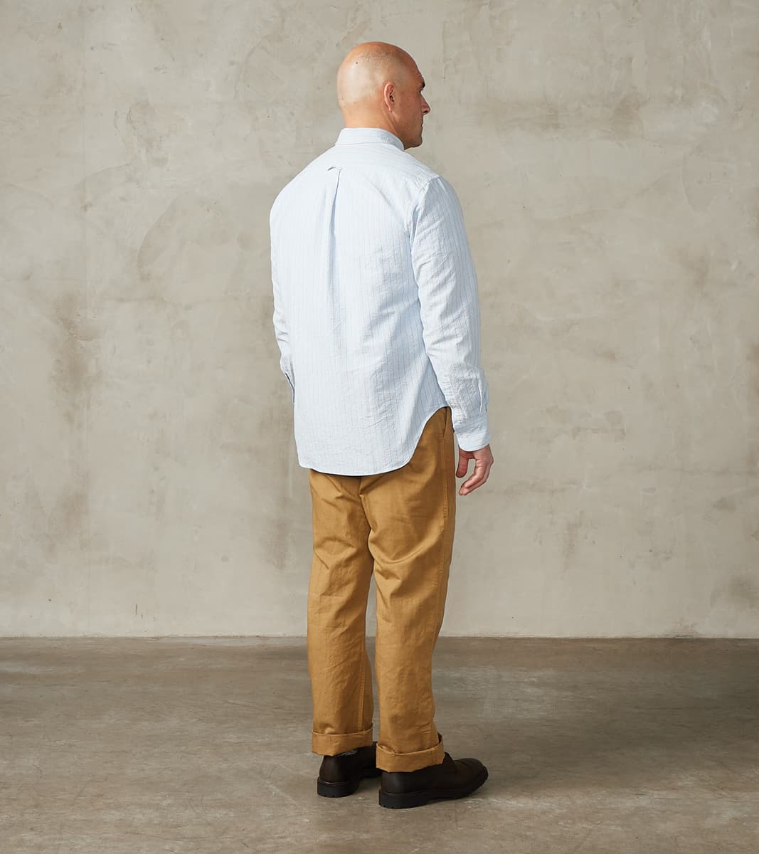 Axel 071 Chino Pant - Classic Tapered - Khaki Cotton Linen Canvas