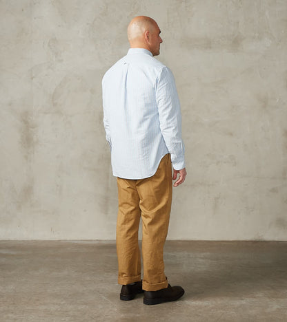 Axel 071 Chino Pant - Classic Tapered - Khaki Cotton Linen Canvas