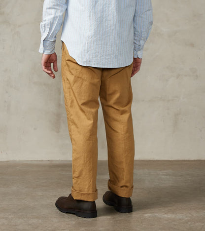 Axel 071 Chino Pant - Classic Tapered - Khaki Cotton Linen Canvas