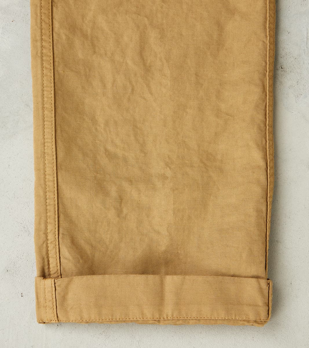 Axel 071 Chino Pant - Classic Tapered - Khaki Cotton Linen Canvas