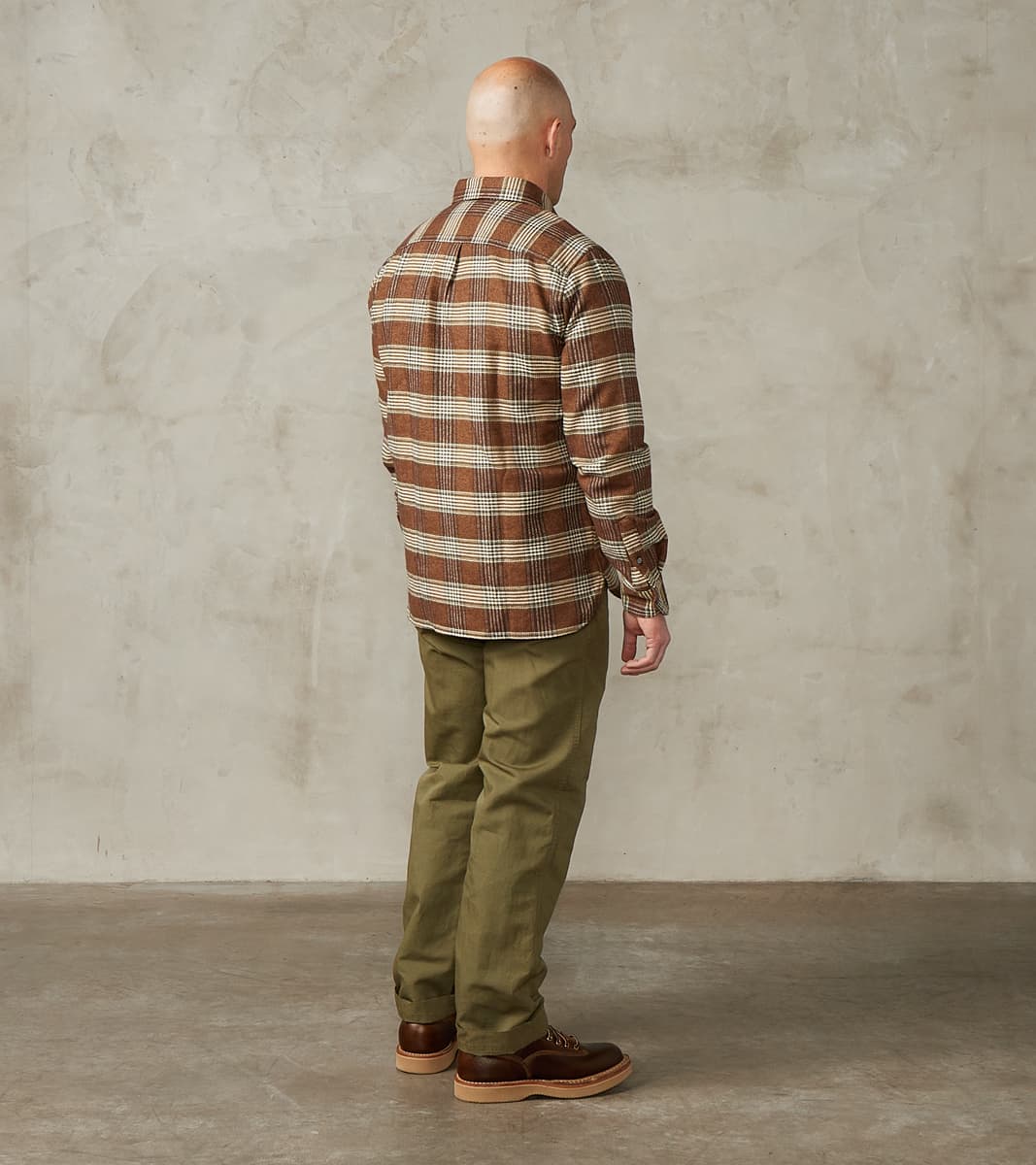 Axel 071 Chino Pant - Classic Tapered - Military Green Cotton Linen Canvas