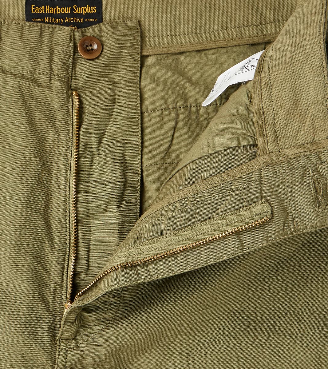 Axel 071 Chino Pant - Classic Tapered - Military Green Cotton Linen Canvas