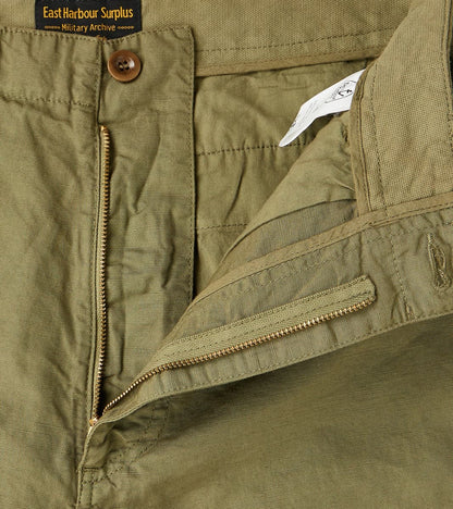 Axel 071 Chino Pant - Classic Tapered - Military Green Cotton Linen Canvas