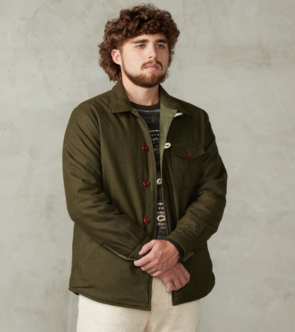 East Harbour Surplus Hebron 796 Reversible Naval Shirt Jacket - Olive …