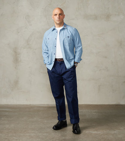 Kodiak 475 Work Shirt - Indigo Stone Washed Chambray