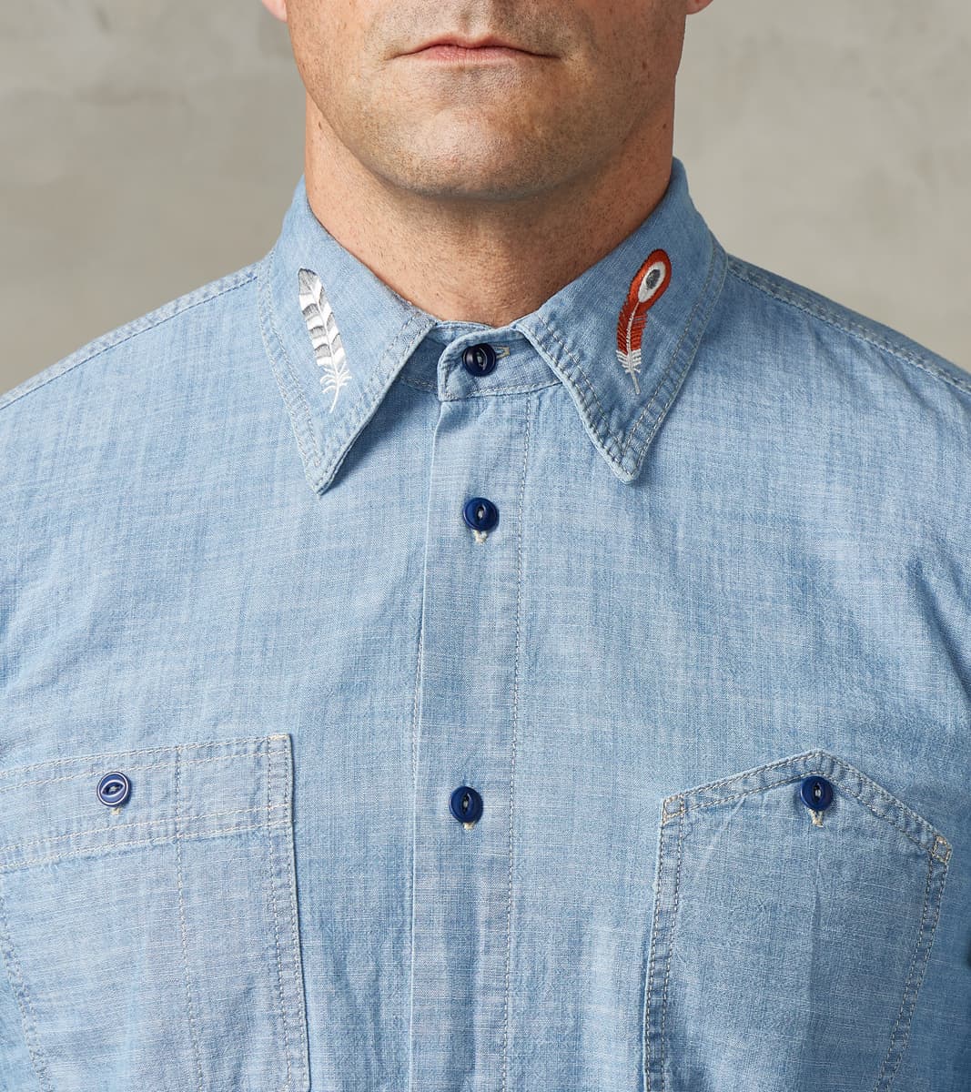 Kodiak 475 Work Shirt - Indigo Stone Washed Chambray