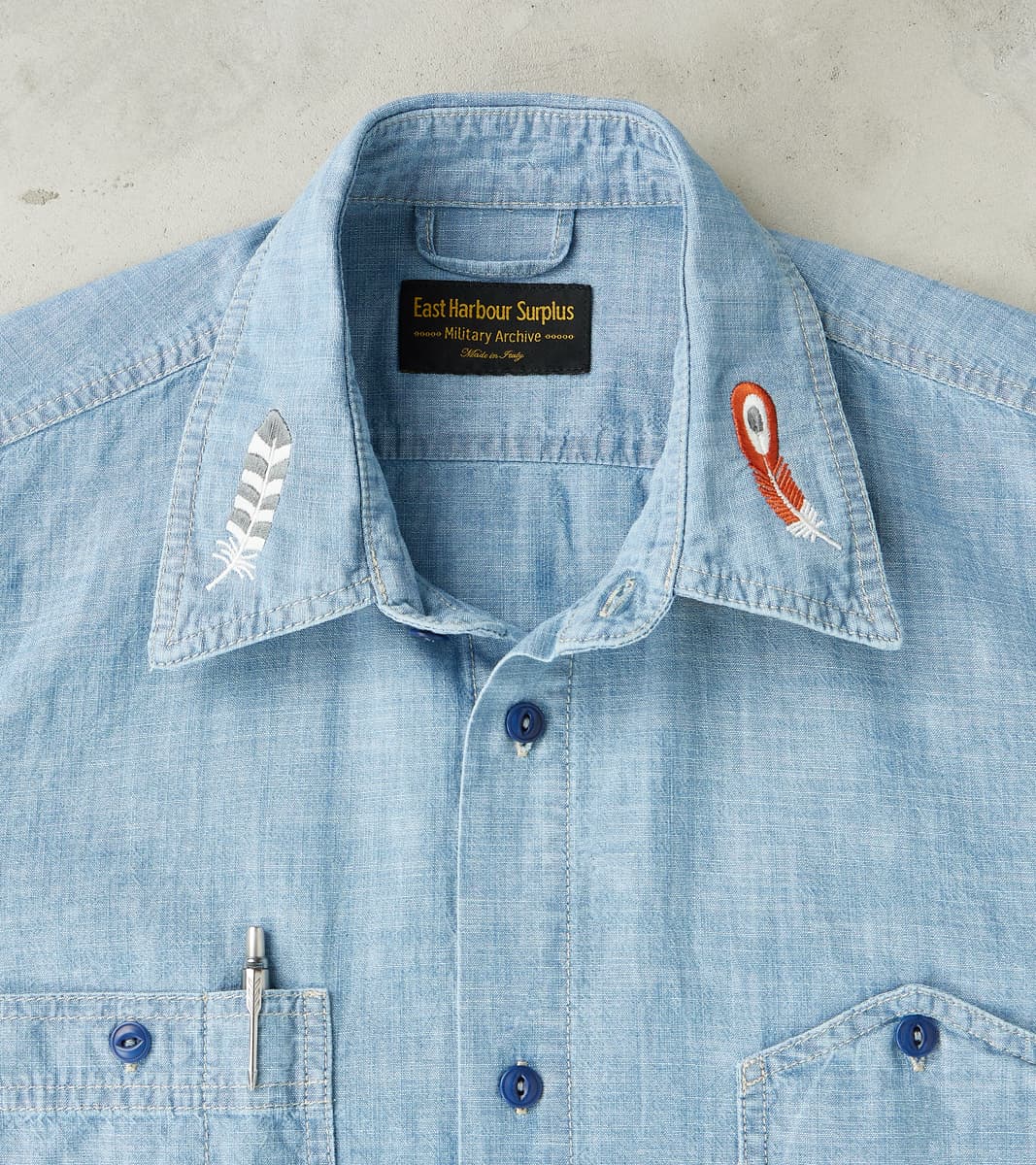 Kodiak 475 Work Shirt - Indigo Stone Washed Chambray