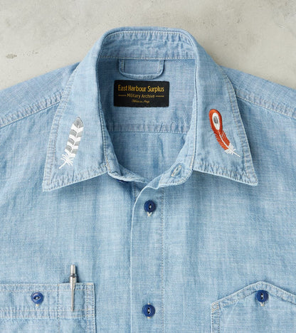 Kodiak 475 Work Shirt - Indigo Stone Washed Chambray
