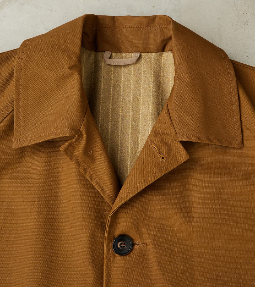 Groove 670 Raglan Trench Coat - Khaki Waterproof Waxed Canvas