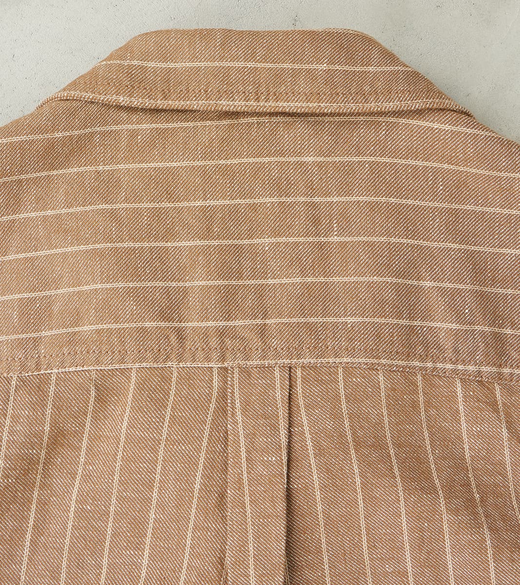 Creek 2001 Work Jacket - Beige Cotton Linen Stripe Twill