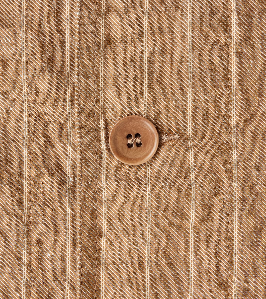 Creek 2001 Work Jacket - Beige Cotton Linen Stripe Twill